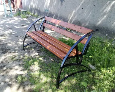 фото Изготовление парковых скамеек