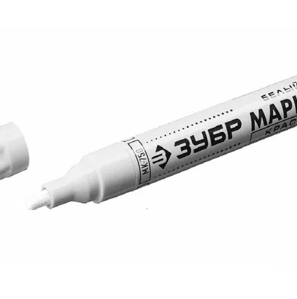 Фото №0 Маркер-краска ЗУБР МК-400 белый