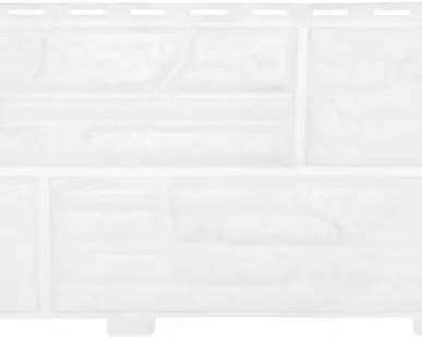 фото Формованный сайдинг Альта-Профиль Сланцевая порода цвет Белый