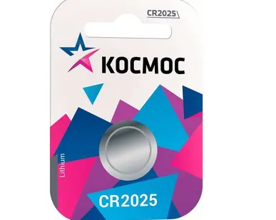 фото Элемент питания литиевый CR 2025 1хBL (блист.1шт) Космос KOC20251BL