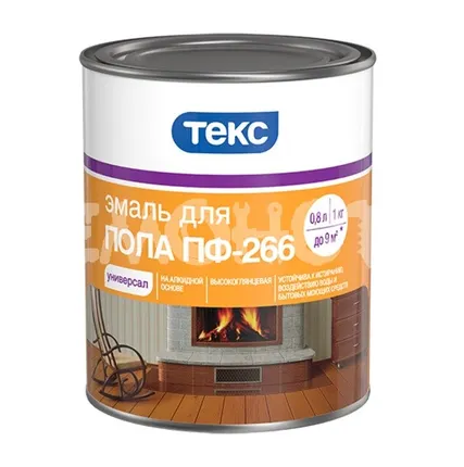 Фото №0 Эмаль ПФ-266  1,0кг желто-коричневая ТЕКС УНИВЕРСАЛ (14/70) П зз