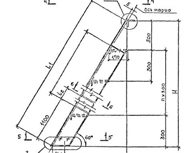 фото Лестницы с углом наклона 60 градусов