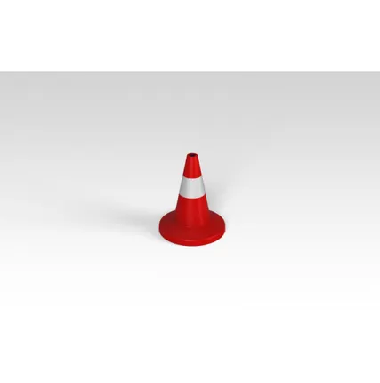 Фото №0 Конус сигнальный 520 мм, 2 белые полосы