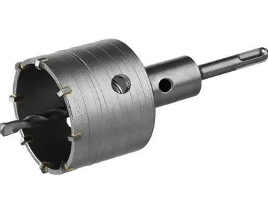 фото Коронка 73 мм ЗУБР Мастер буровая по бетону SDS+ в сборе 2918-73_z01