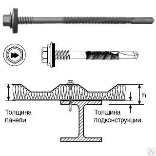 Фото №0 Шуруп для сэндвич панелей