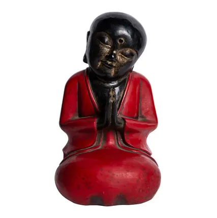 Фото №0 Фигурка Будда - младенец, молящийся, средний, красный, 30см, дерево, Chateau Collection CC-BCPM-R