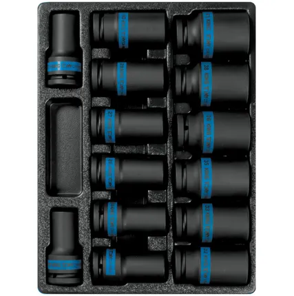 Фото №3 Набор ударных глубоких торцевых головок 3/4 quot;, ложемент, 14 предметов KING TONY 9-6414MP