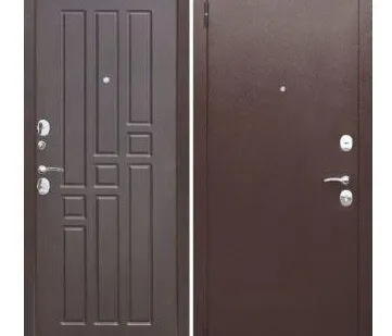 фото Дверь входная Гарда 8мм (Ferroni) металл 0,8мм/МДФ, Антик медь/Венге 2050х960мм, ЛЕВАЯ