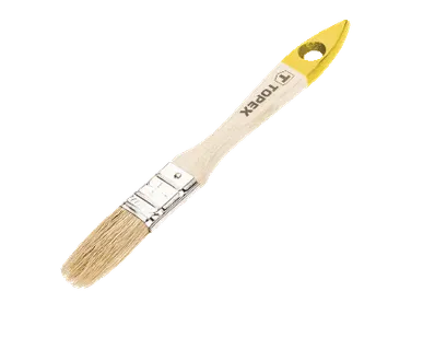 фото Кисть плоская TOPEX "Профи 3,0"( 75мм) лак.дерев.ручка,натур.щетина /12