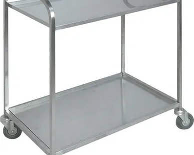 фото Тележка сервировочная из нержавеющей стали для столовой, кафе,ресторана,склада. Тележка 800*500*850мм, 2 полки
