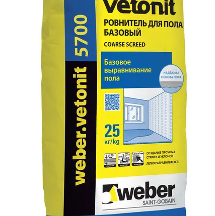 Фото №0 Ровнитель пола Weber-Vetonit 5700 5-70 мм