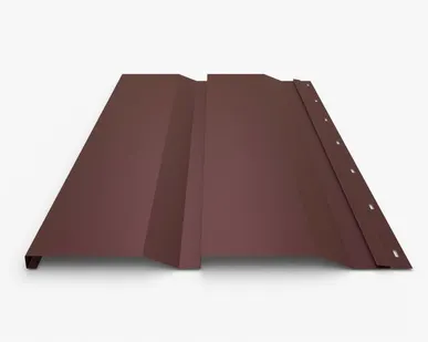 фото Сайдинг Металлический сайдинг «Корабельная доска» 0.47-0.50 мм RAL 3005, Винно-красный