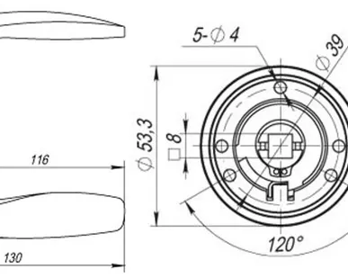 фото Ручка раздельная Fuaro (Фуаро) VITA RM ABG-6 зеленая бронза