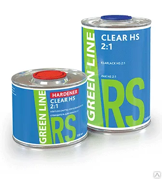 Фото №0 Отвердитель для лака Green Line RS Hardener Clear HS 2:1 2500 мл