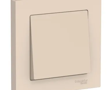 фото Выключатель 1-кл. СП AtlasDesign 10А IP20 (сх. 1) 10AX в сборе беж. SchE ATN000212