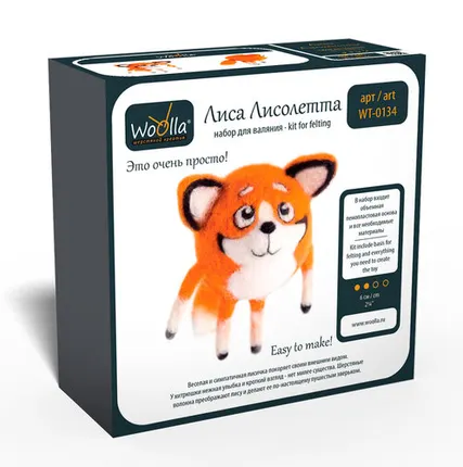 Фото №0 "Woolla" WT-0134 "Лиса Лисолетта" набор для валяния .