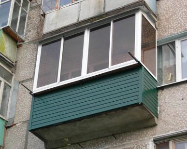 фото Остекление балкона алюминием