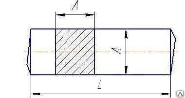 фото Поковка квадрат, ст. 09г2с, 170 мм