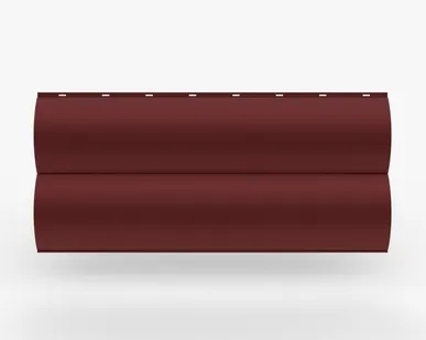 фото Сайдинг Металлический сайдинг «Бревно» 0.45 мм RAL 3011, Красно-коричневый