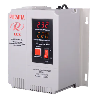 Фото №0 Стабилизатор напряжения Ресанта АСН-500Н/1-Ц LUX