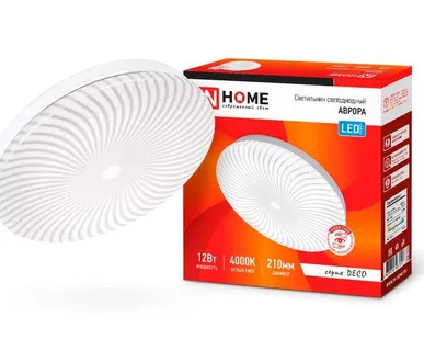 фото Светильник светодиодный DECO АВРОРА 12Вт 230В 4000К 780лм 210х50мм IN HOME 4690612037349