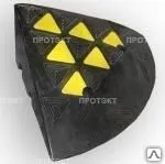 Фото №0 Съезд с бордюра резиновый (боковой элемент) (3 отв. под болты)