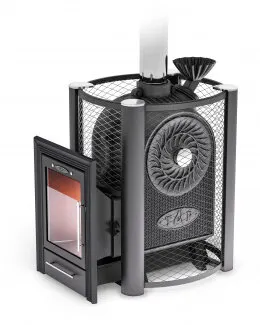 Фото №0 Печь для бани ТМФ Черная жемчужина Люмина Плюс с чугунной зак. каменкой