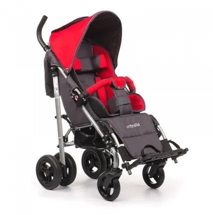 Фото №0 Кресло - коляска для детей - инвалидов UMBRELLA размер 1, пневмо (Белый горох)