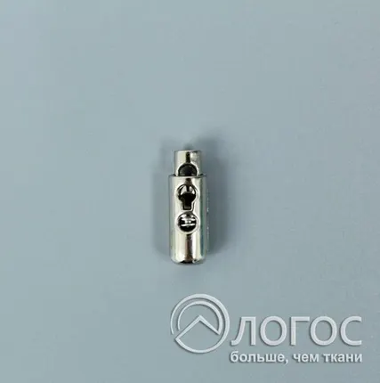 Фото №0 Фиксатор пластик 2 отв. Цилиндр 18х5мм, никель