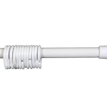 Фото №0 Карниз для ванной ZALEL (110-200) с пруж, кольцом, цвет белый