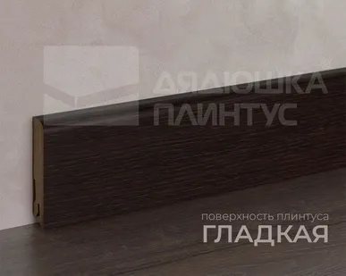 фото Лука Плинтус МДФ Лука Пл 80МДФ.2400.Point line 24009 Дуб турин темный