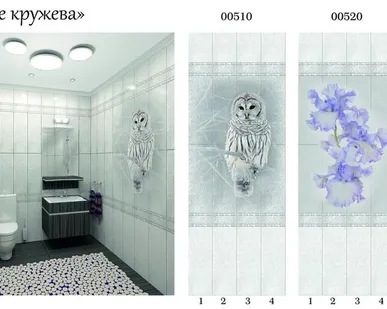 фото Панель ПВХ PANDA (250х2700х 8) Белые кружева / Панно