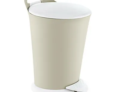 фото контейнер для мусора TURAN Penguin Latte 6л с педалью бежевый пластик