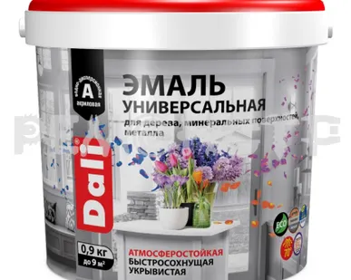 фото Эмаль универ 0,9кг п/мат база C  РОГНЕДА DALI (6) экк