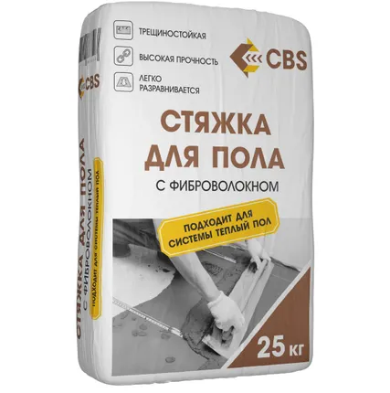 Фото №0 Стяжка для пола CBS С фиброволокном 25 кг