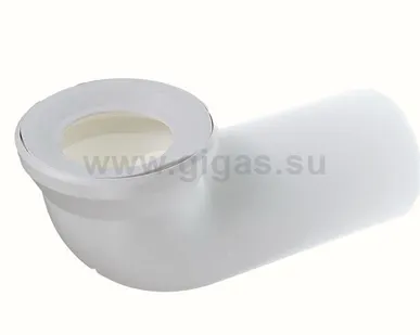 фото Отвод для унитаза белый D 110*90 гр. СИНИКОН Стандарт