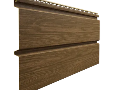 фото Сайдинг Docke Брус D6S Миндаль Деке LUX под дерево