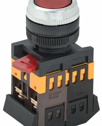 Фото №0 Кнопка АBLFS-22 красный d22мм неон/240В 1з 1р BBT30-...