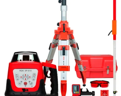 фото Комплект: ротационный нивелир RGK SP-610 + штатив рейка