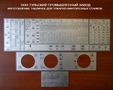 фото Шильдики для станков 1к62, 16в20, 16к20, 1в62, мк6056, 1м63, 1м65 шильдики подач, скоростей. Изготовление, ремонт станков.Тульский Промышленный Завод. Г.Тула Новомосковское шоссе 6 8(910)702-12-82.