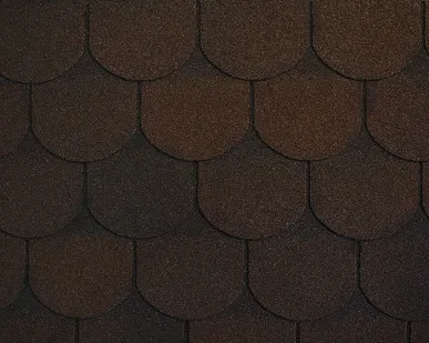 фото RUFLEX гибкая черепица коллекция - ORNAMI двойной коньяк
