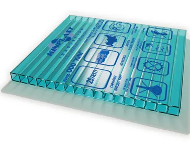 фото Сотовый поликарбонат KINPLAST Бирюза 10 мм (2,1*12 м)