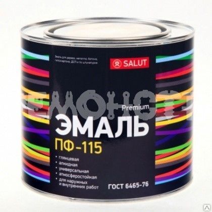 Фото №0 Эмаль SALUT ПФ-115 0,8кг нежно-голубая (14)
