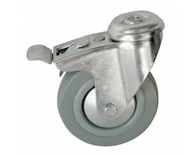 фото Колесо мебельное TECH-KREP Колесная опора поворотная с тормозом Tech-Krep D50 полипропиленовая 148510