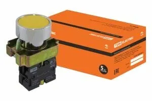 фото Кнопка BА51 без подсветки желтый 1з TDM