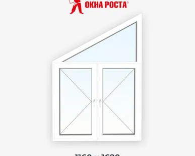 фото Трапециевидное пластиковое окно №4, 1160x1620