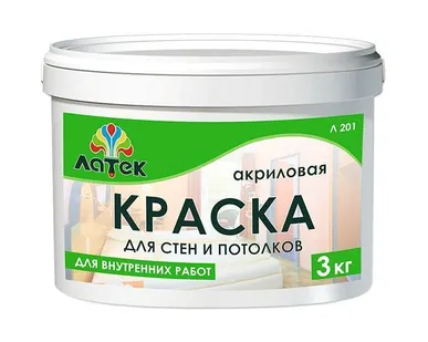 фото Краска для стен и потолков Латек 14 кг Л201