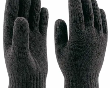 фото Перчатки вязаные утепленные полушерстяные