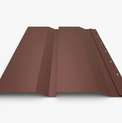 Фото №0 Сайдинг Металлический сайдинг «Корабельная доска» 0.47-0.50 мм RAL 3009, Коррида