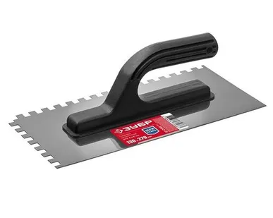 фото Гладилка ЗУБР с пласт. ручкой 130*270 мм. 8*8 мм.